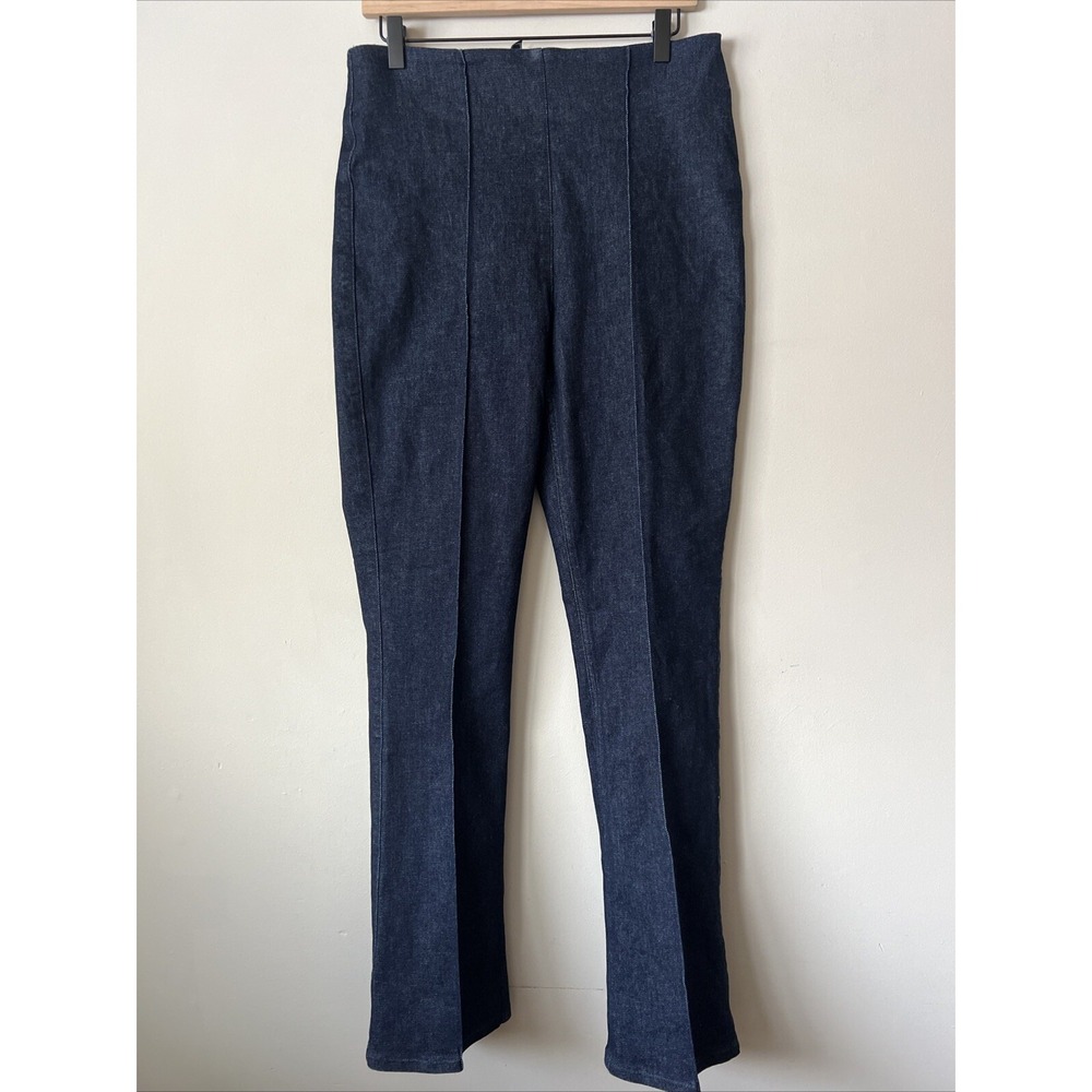 Spanx SPANXshape EveryWear Micro Flare Jeans Size Large Raw Indigo Denim Boot
